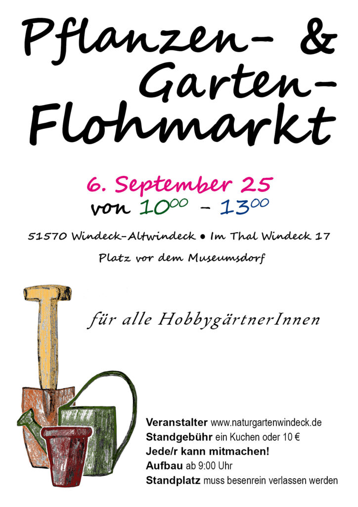 Plakat für den Pflanzenflohmarkt
